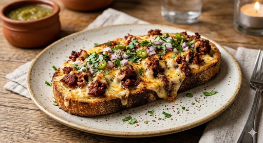 Tostadas de chorizo y queso