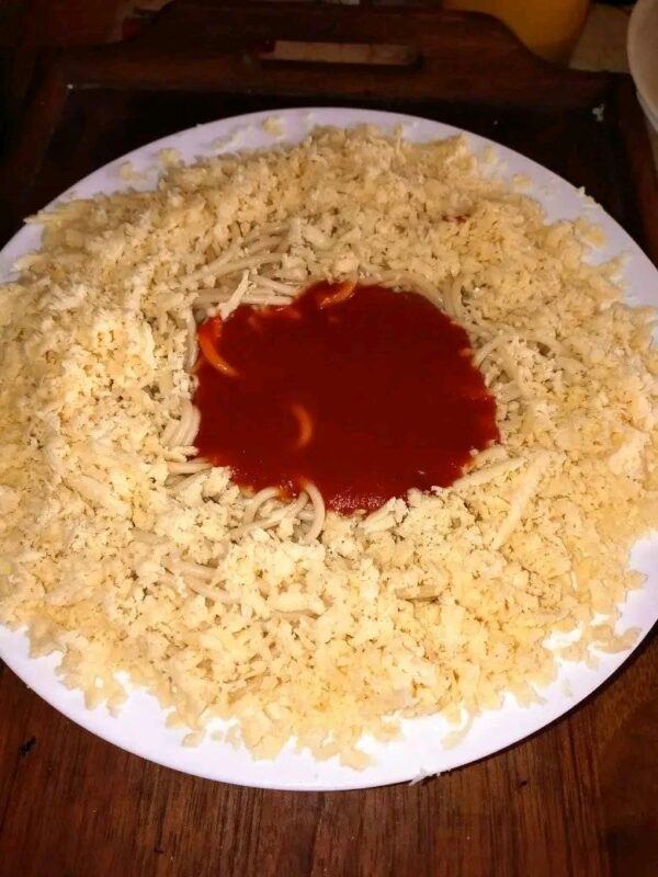 Espaguettis doble queso